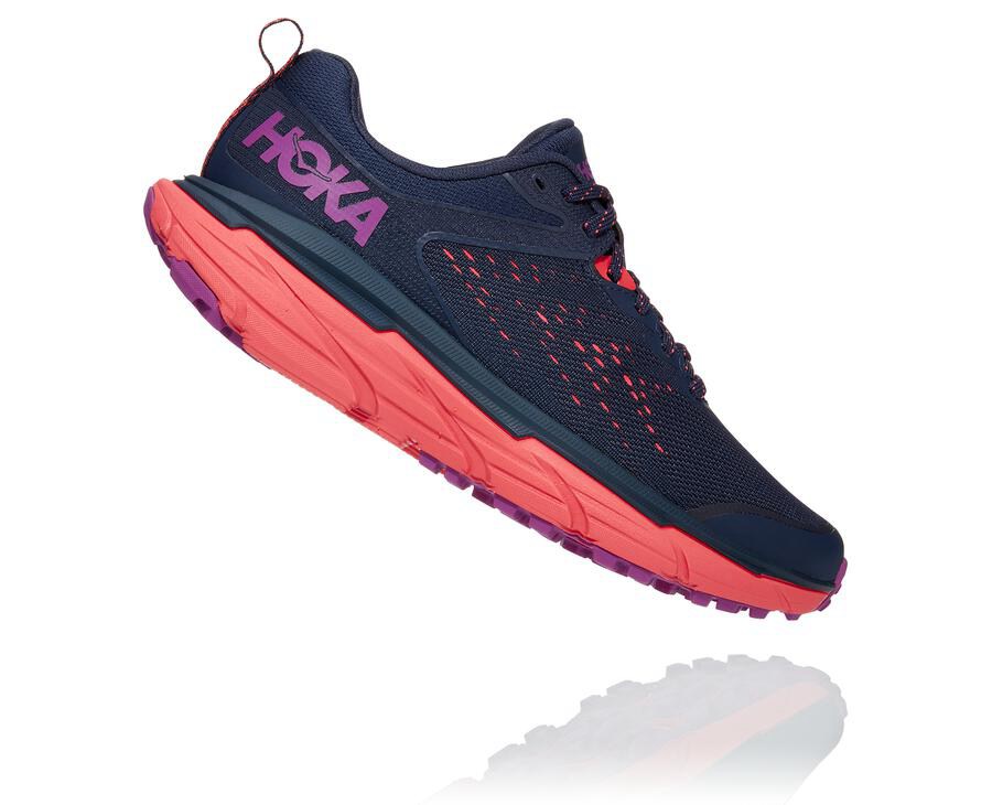 Trail Shoes Womens - Hoka One One Challenger ATR 6 - Navy - DLQUYOB-74